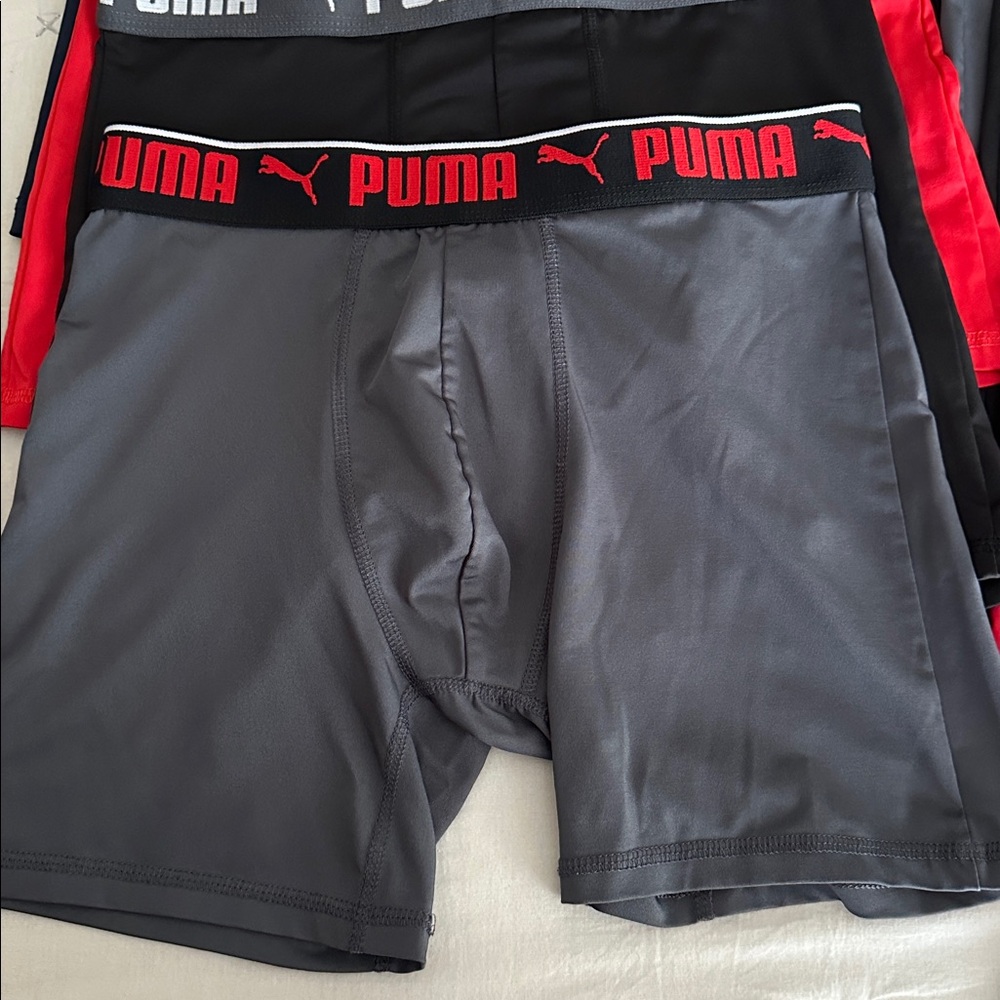 Puma Men's Boxer Briefs - Black, Gray, blue, and Red - Picture 3 of 6